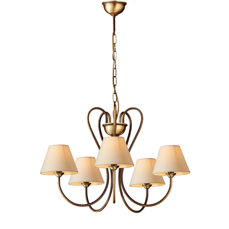 Κλασικό πολύφωτο με καπέλα | ΝΑΞΟΣ-1 5028/5K