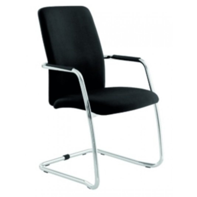 Delta hellas  MAGIX 6054 B  -Πολυθρόνα  επισκέπτη  γραφείου χρωμιομένος μεταλλικός σκελετός σε σχήμα S