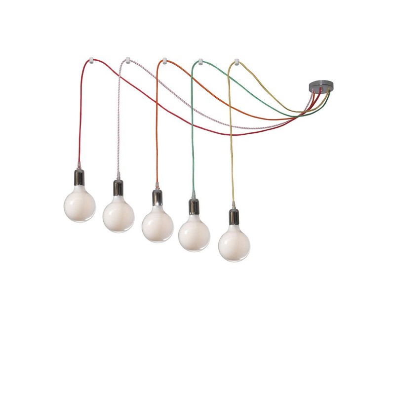 5φωτο φωτιστικό με χρωματιστά καλώδια | ΚΑΛΩΔΙΑ 5029S/5