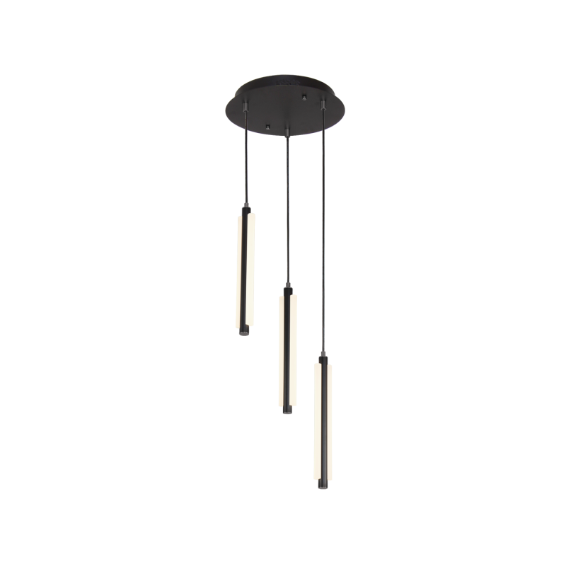 VIOKEF ΤΡΙΦΩΤΟ ΦΩΤΙΣΤΙΚΟ ΟΡΟΦΗΣ LED ΜΕΤΑΛΛΙΚΟ ΜΑΥΡΟ NICK 4238300