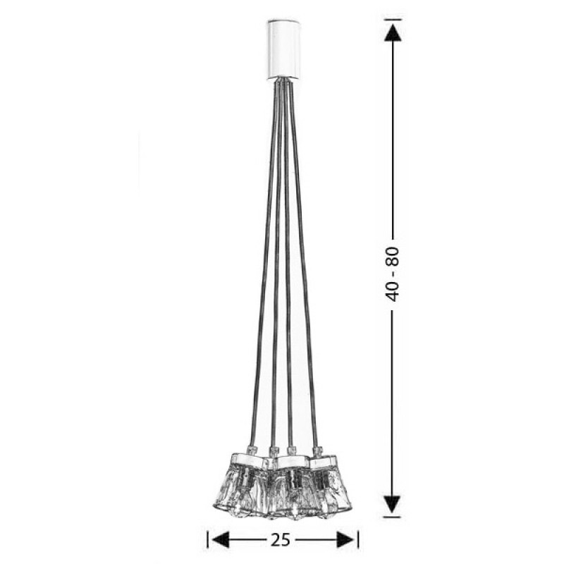 4φωτο μοντέρνο φωτιστικό με κίτρινα καλώδια | ΟΥΙΣΚΙ 59527S/4