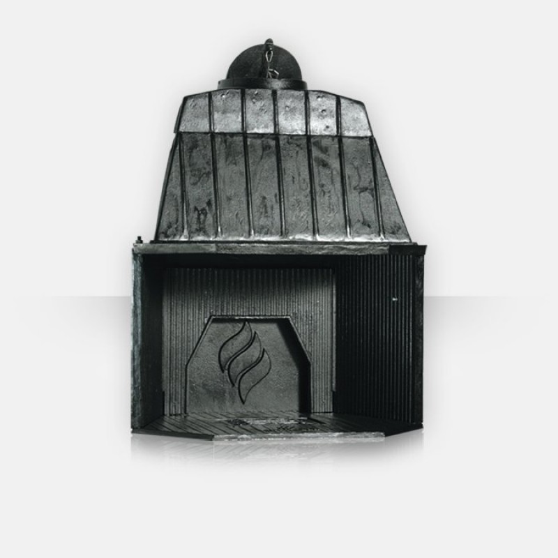 Thermozel ΠΟΛΥΓΩΝΟ T203 Τζάκι εξ ολοκλήρου μαντεμένιο 87 εκ