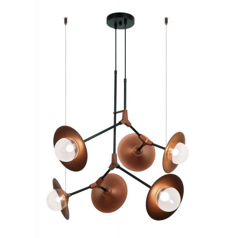 VIOKEF ΕΞΑΦΩΤΟ ΦΩΤΙΣΤΙΚΟ ΟΡΟΦΗΣ ΜΕΤΑΛΛΙΚΟ ΧΑΛΚΙΝΟ/ΜΑΥΡΟ OLIVIA 4231000