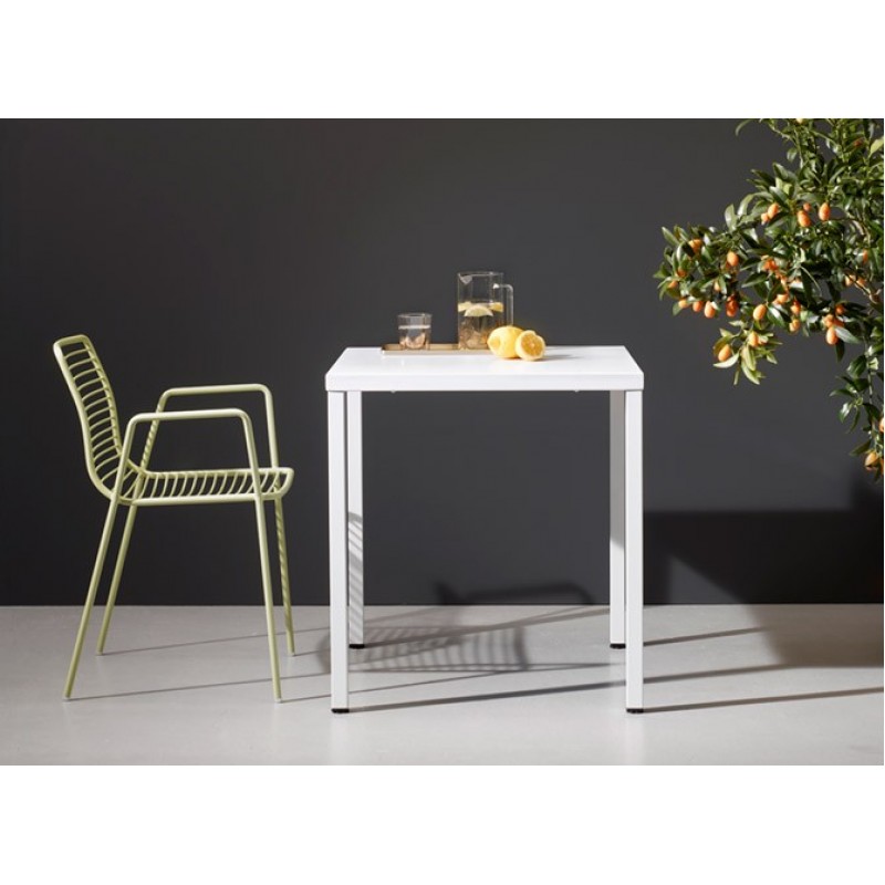 Scab summer table ( 2734 ) - Τραπέζι  μπαρ 70χ70χ110  μεταλλικό γαλβανισμενο χρωμα γκρι   για εξωτερικούς χώρους