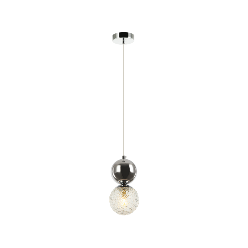 VIOKEF ΦΩΤΙΣΤΙΚΟ ΟΡΟΦΗΣ ΜΕΤΑΛΛΙΚΟ/ΓΥΑΛΙΝΟ SYLIA 4239000