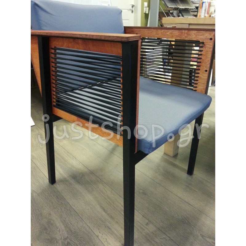 P 633 - Πολυθρόνα απο marine plakaz με νημα pvc Υ: 70 Β: 55 Μ: 54