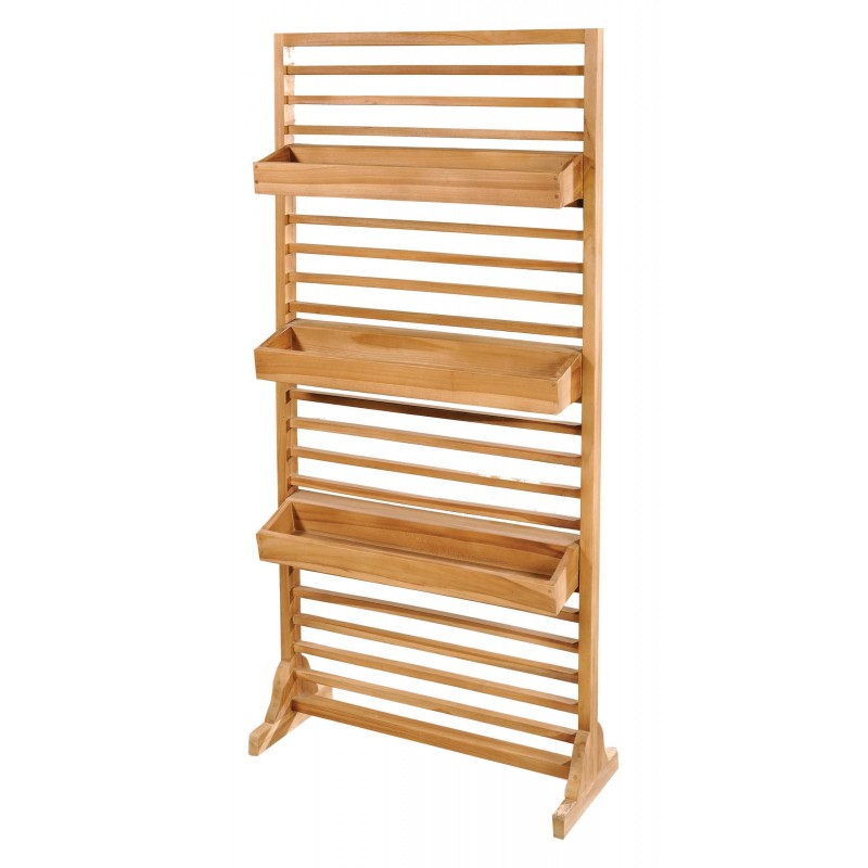 JK 801068  Χειροποίητο παραβάν από μασίφ ξύλο teak  Διάστ 0,80Χ1,60Χ0,35