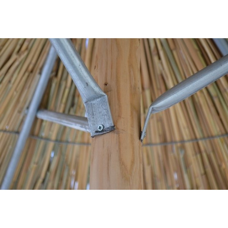 Ομπρέλα Ψάθινη με Κοντάρι Πεύκου 42295 2m