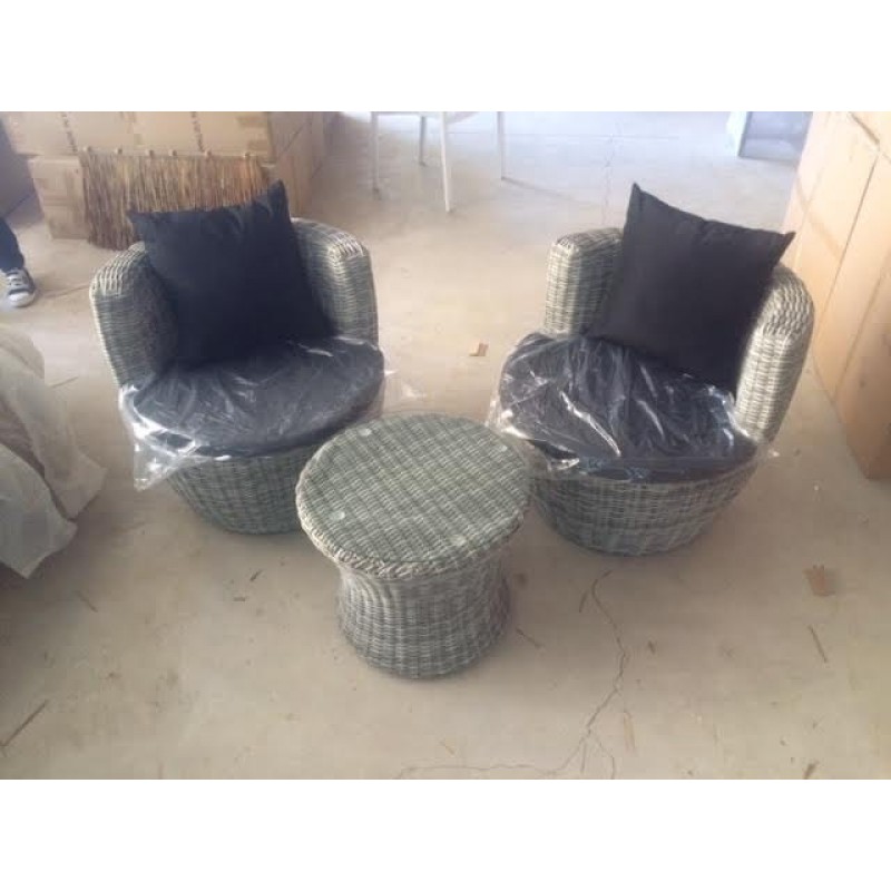 Σαλόνι Set ( CHARLESTON LOUNGE SET 3 TMX απο συνθετικό ρατταν