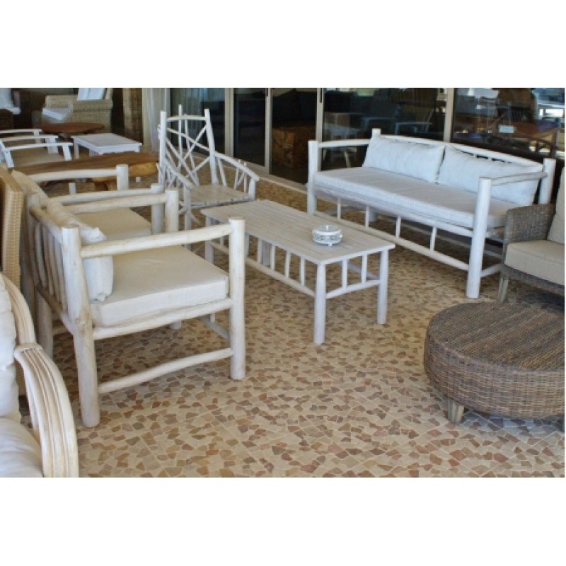 Σετ Σαλονιού απο Teak με Τριθέσιο Καναπέ - JKG 121648