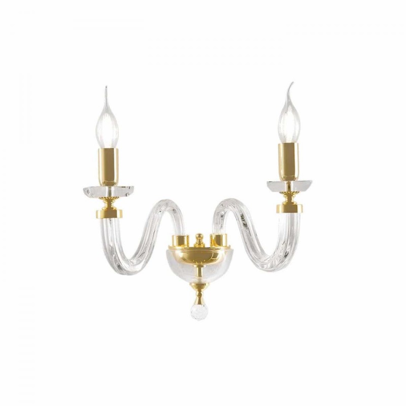 Φωτιστικό Τοίχου - Απλίκα Wagner AP.WAGNER/2 ORO Gold Ondaluce