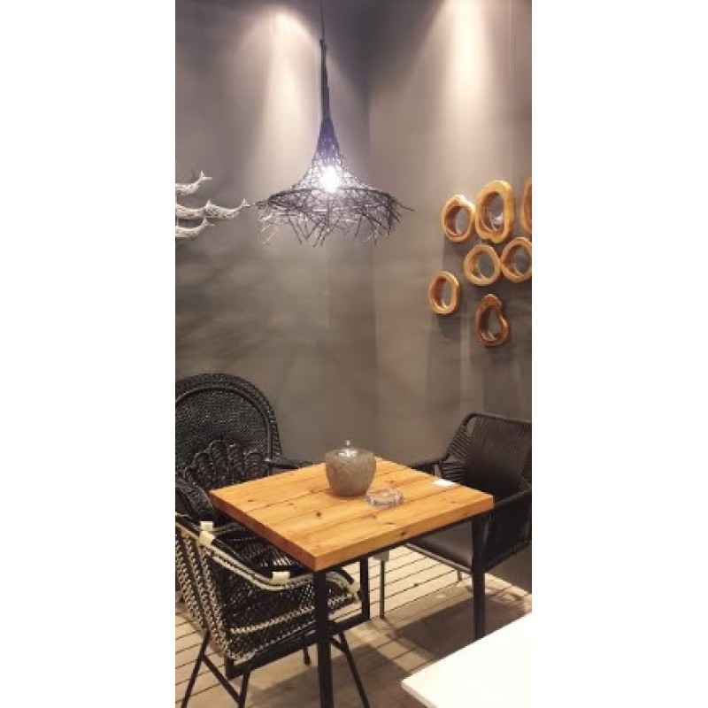 Kρεμαστό φωτιστικό απο χειροποίητο φυσικό ραττάν  NTOYI  E27 διαστάσεις 50Χ50Χ60 cm  JK 400993