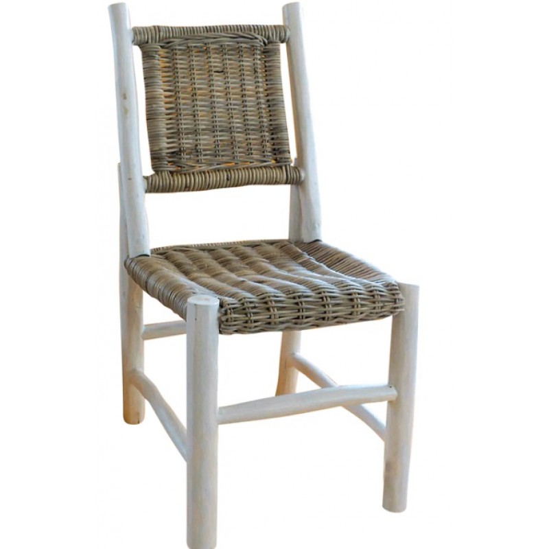 DC-304 -Καρέκλα με πλέξη kooboo grey Διαστάσεις: 50x55x100cm