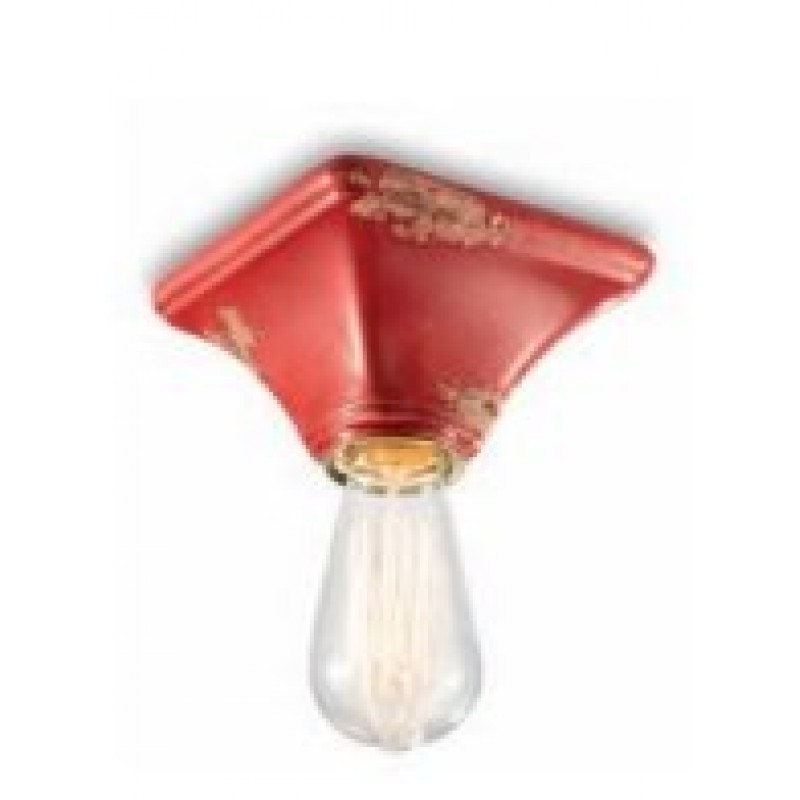 FERROLUCE C135 - Φωτιστικό οροφής  κεραμικό  vintage H 9, L 15x15 cm