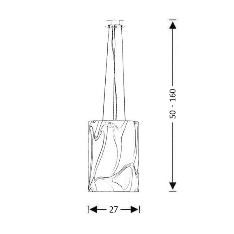 Μοντέρνο μονόφωτο Μουράνο | COLORE 39389A
