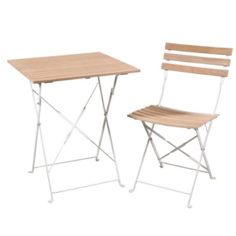 ΣΕΤ ΤΡΑΠΕΖΙ 60X60X75  + 2  ΚΑΡΕΚΛΕΣ ( SHEFFIELD FOLDING SET )