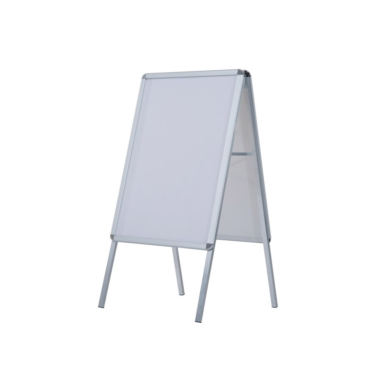 Σταντ πεζοδρομίου από αλουμίνιο με αφισοθήκη snap frame A1 (2 πλευρών) A-2S