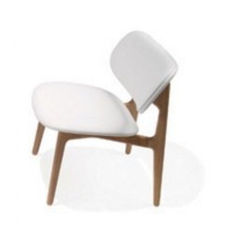 K 983  Πολυθρόνα ξύλινη μασίφ οξιά και επένδυση υφάσματος γκρι  Υ : 70 Β: 65 Μ: 57