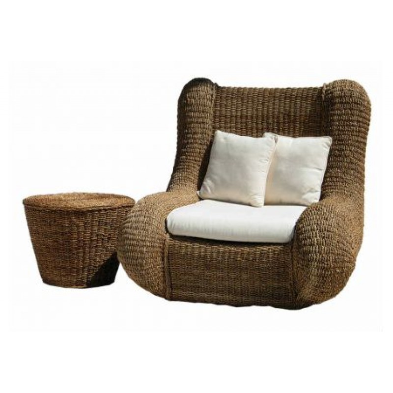 Πολυθρόνα  Φυσικό Ραττάν 120χ120χ110 - EXOTIQ (HERCULES)