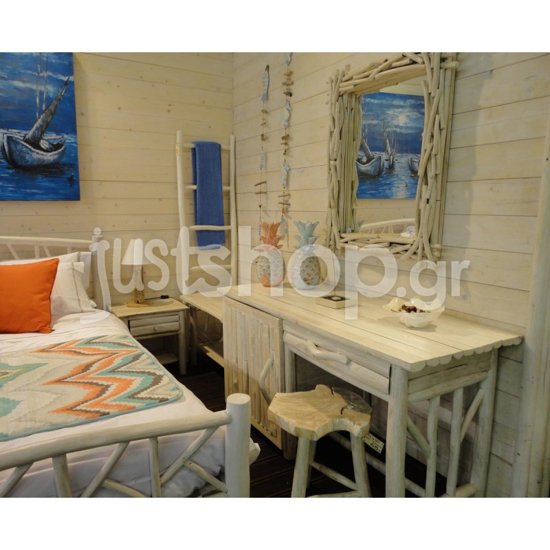 EXOTIQ  HRB-1   Κρεβάτι από ακατέργαστο ξύλο διπλό 160X200 CM