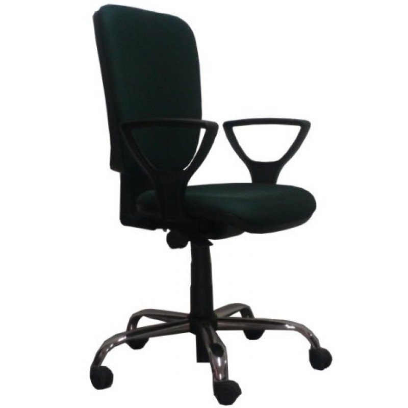 Oyster  A –Πολυθρόνα γραφείου  με δερματίνη μαυρη 45*45*95/105cm 