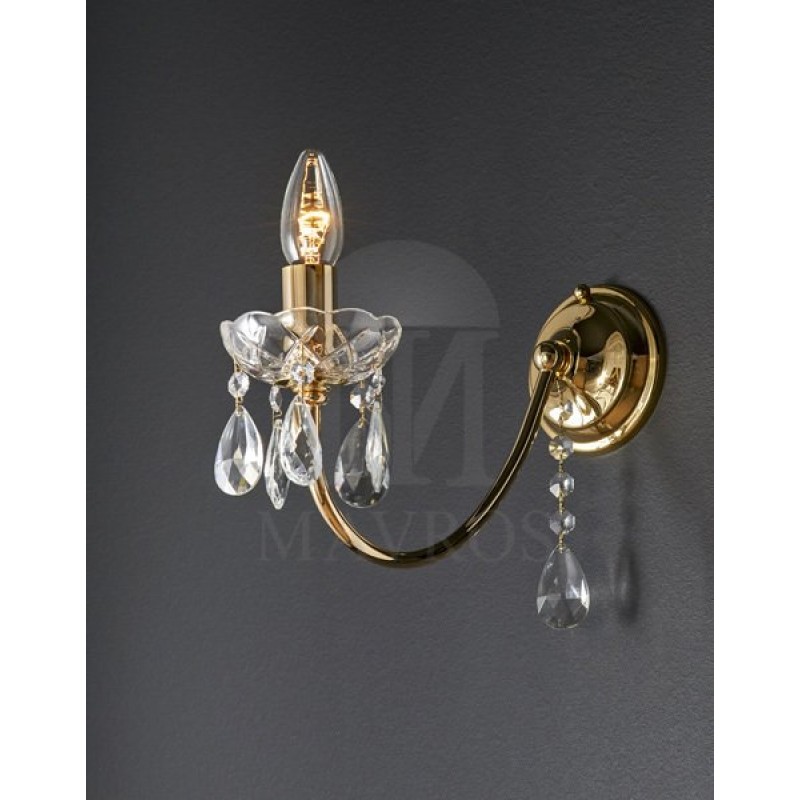 Κλασικό επιτοίχιο φωτιστικό με κρύσταλλα | ΒΕΡΓΙΝΑ 79512
