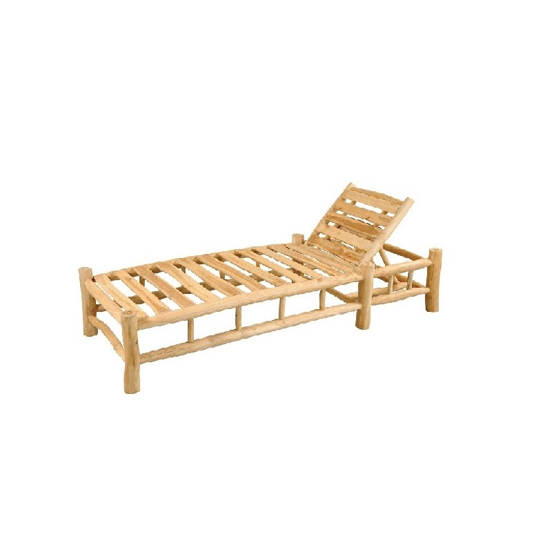 JKG 700211 -Ξαπλώστρα teak με ανάκλιση στην πλάτη. 200Χ80cm