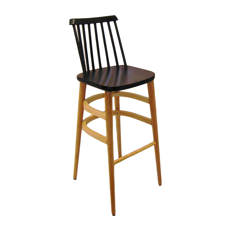  S 801 Σκαμπo ξύλινο από μασίφ οξιά ( Υ: 75/100 Β: 43  Μ: 38 )