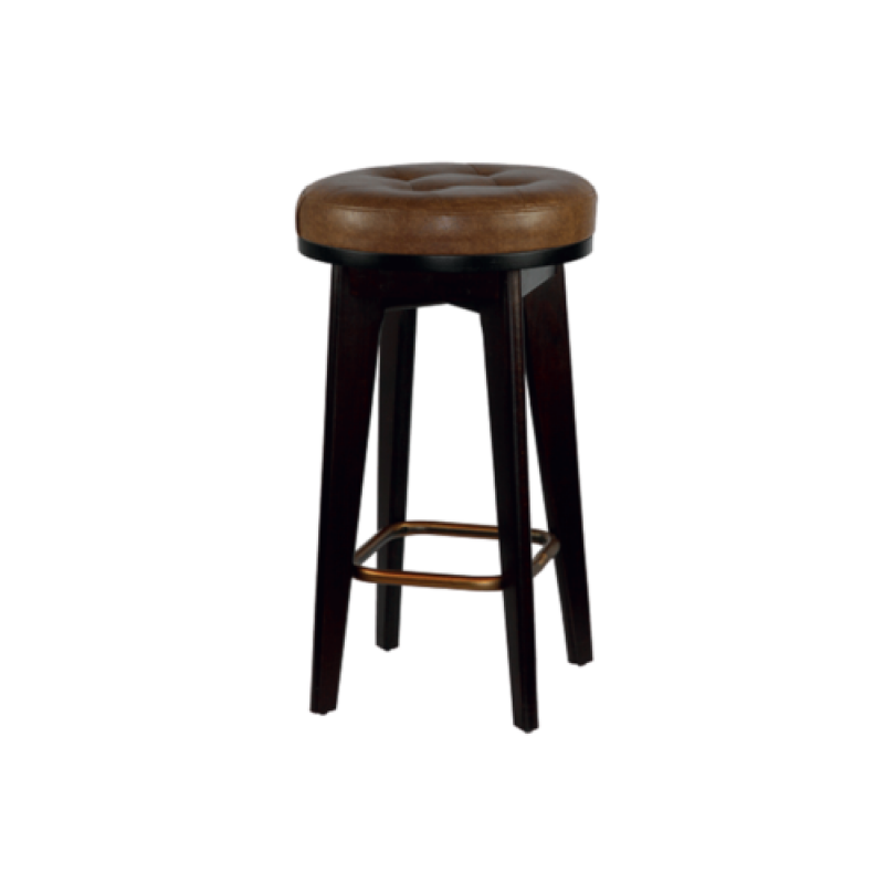 S 276  Σκαμπό μπαρ ξύλινο με δερματίνη Υ: 66 Μ: 37