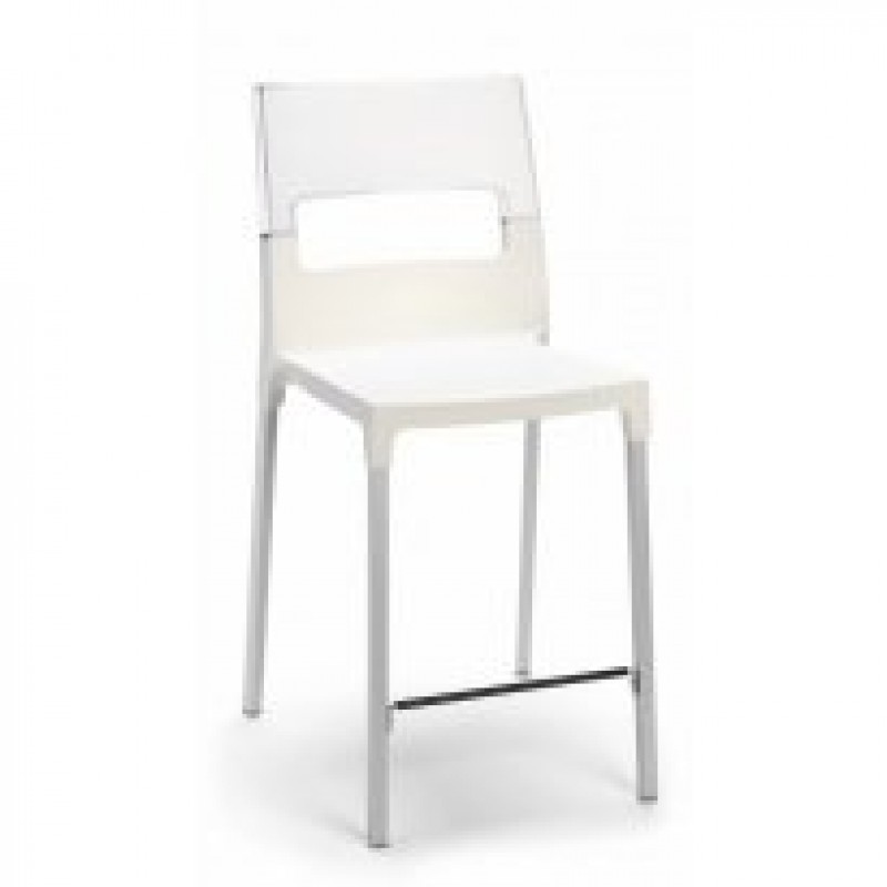 DIVA BAR STOOL ART. 2286  -Σκαμπό μπαρ αλουμινίου σκελετός και  καθισμα  τεχνοπολυμέριο 75 υψος   (ελαχιστη παραγγελια 2 τμχ)