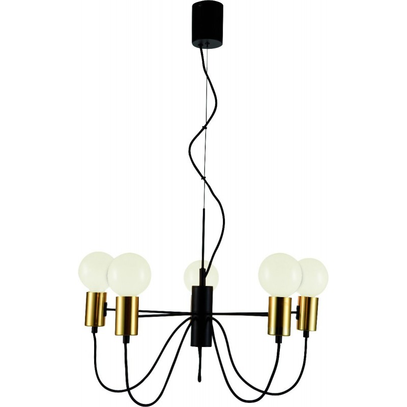 VIOKEF ΠΕΝΤΑΦΩΤΟ ΦΩΤΙΣΤΙΚΟ ΟΡΟΦΗΣ ΜΕΤΑΛΛΙΚΟ ΜΑΥΡΟ/ΧΡΥΣΟ VOLTER 4232300