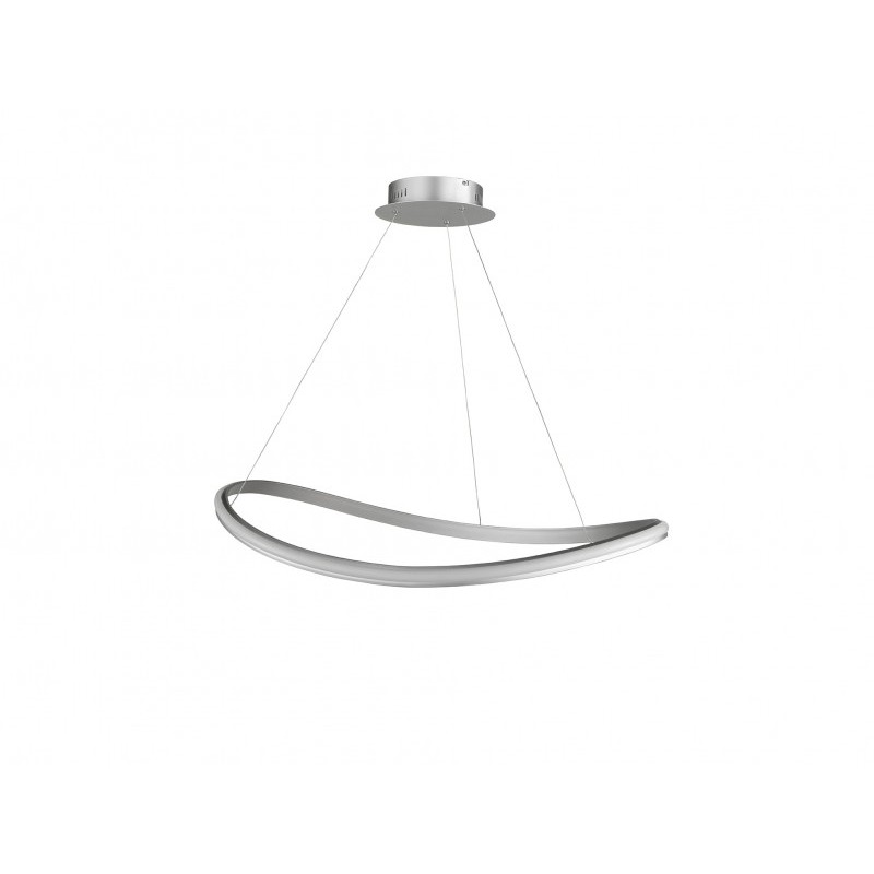 Ondaluce Sinuo Κρεμαστό Φωτιστικό LED 39W Σε Ασημί Χρώμα