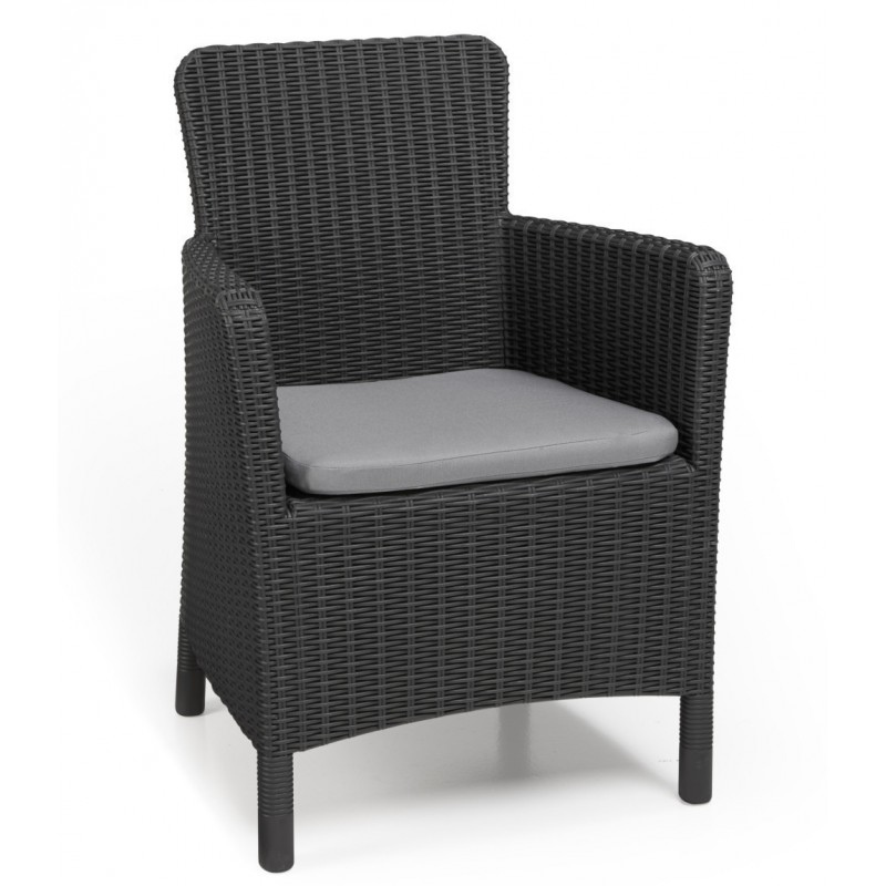 Πολυθρόνα trenton Πολυπροπυλένιο wicker/ Γραφίτης 63 x 60 x 85 cm -