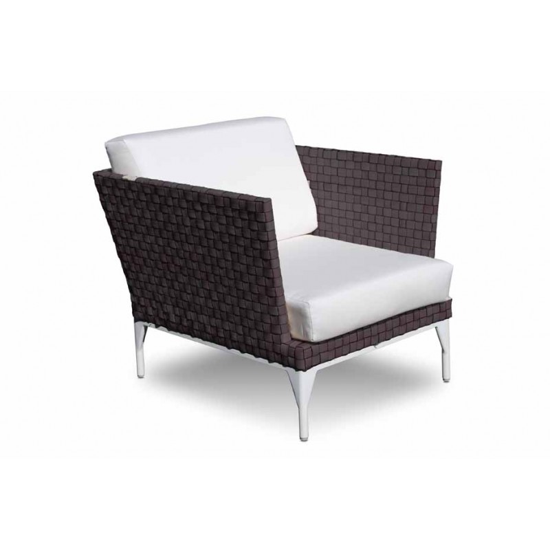 BRAFTA LOUNGE ARMCHAIR Skyline - Πολυθρόνα  αλουμινίου με wicker πολυαιθυλενίου και μαξιλάρια Sunbrella (22931)