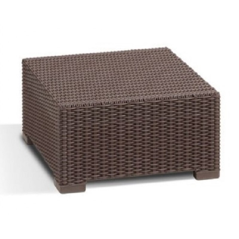 CALIFORNIA TABLE Τραπεζάκι καφέ wicker πολυπροπυλένιο 68x68x35