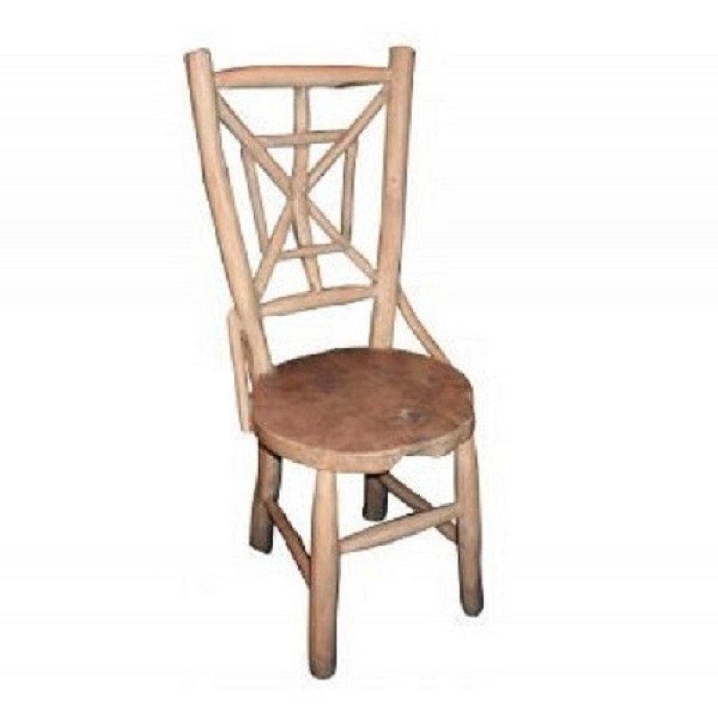 DC -29 - Καρέκλα  κατασκευασμένη από κορμό teak  Διαστάσεις: 40x50x100cm