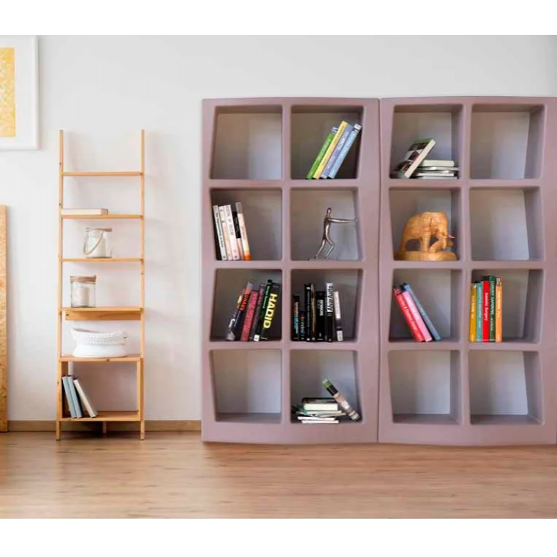 MENSULA - Βιβλιοθήκη πολυαιθυλενίου με 8 ράφια. Σε διάφορα χρώματα. 86*40*165