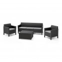 Σετ Κήπου 4τμχ wicker allibert orlando triple set graphite