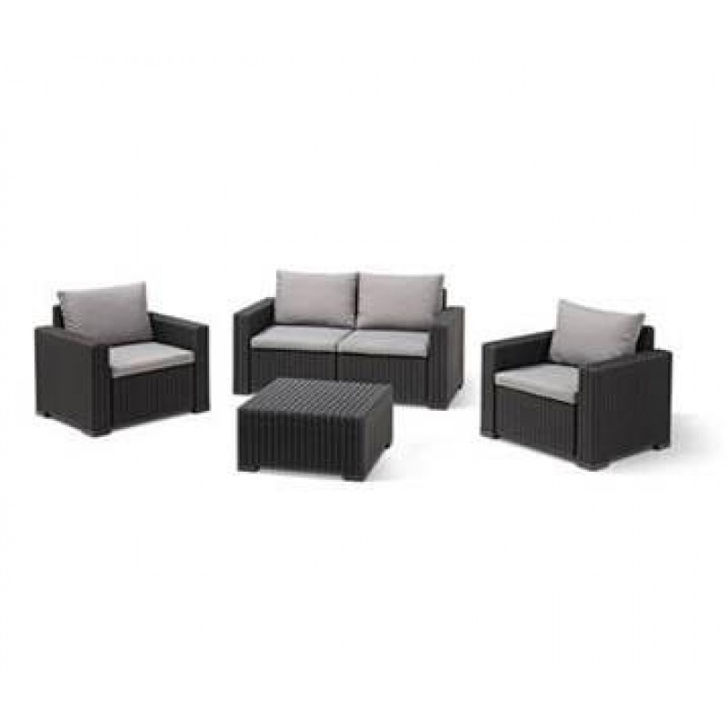 Σετ Σαλονιού Εξωτερικού Χώρου California Lounge με Μαξιλάρια Graphite 4τμχ  