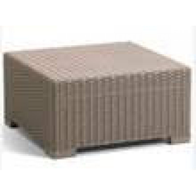 CALIFORNIA TABLE Τραπεζάκι  wicker πολυπροπυλένιο χρωμα cappucino 68x68x35