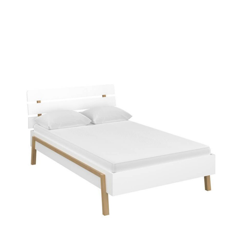 Κρεβάτι Belle με πάτωμα Λευκό 120x200cm