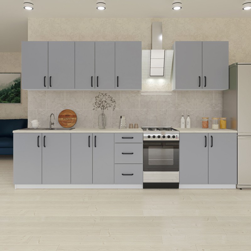 Κουζίνα Liana 8 Τεμαχίων Γκρι