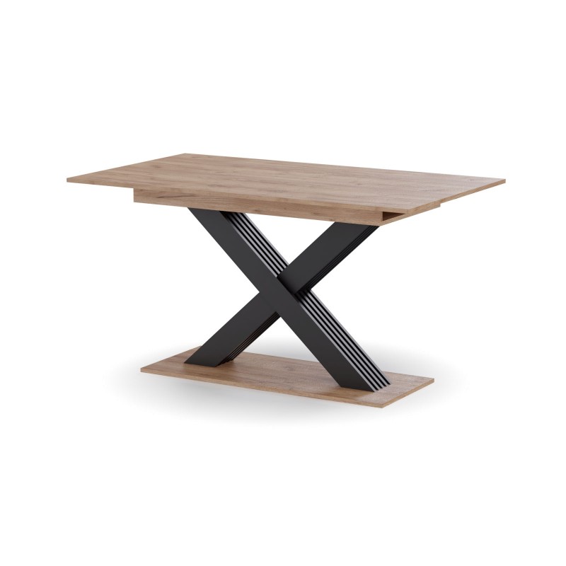 Τραπέζι Cross Χρυσό Δρυς-Ανθρακί 150-185x85x76.2cm