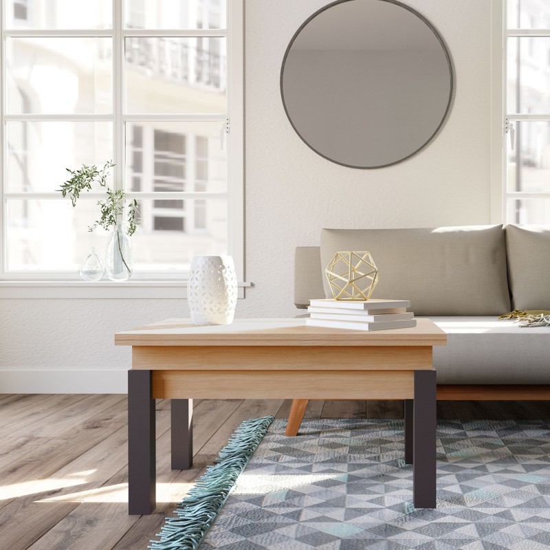 Τραπέζι Σαλονιού Transformer Χρυσό Δρυς 90x60x50cm