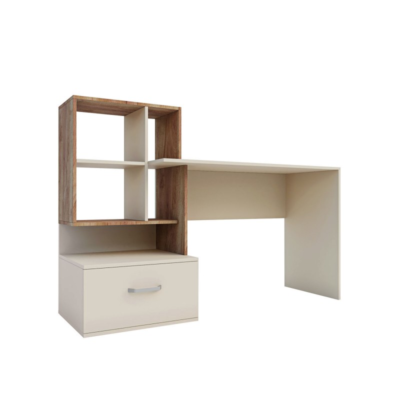 Γραφείο Viola Μπεζ-Σκούρο Δρυς 149x48x105cm