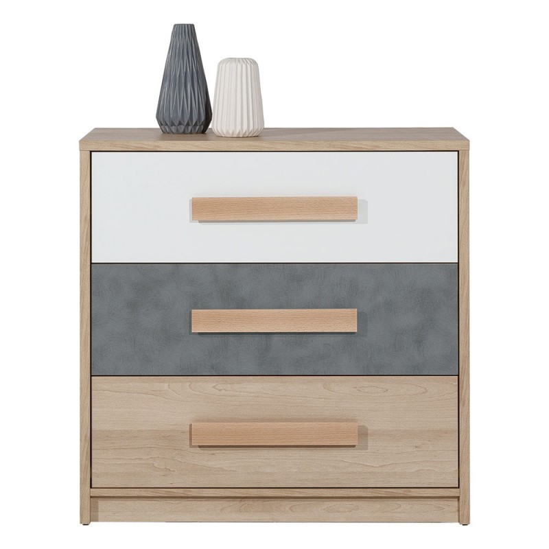 Συρταριέρα Aygo Σονόμα Λευκό 108.5x39.5x64.1cm