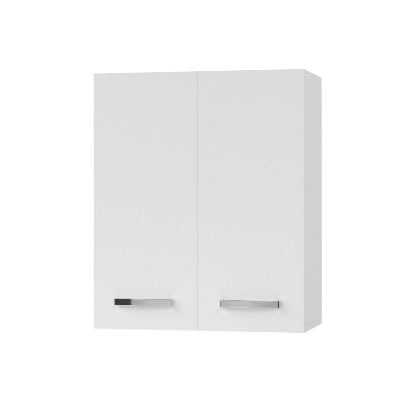 CHARLOTΤE Πάνω Ντουλάπι Με Τζάμι 60x30.5x71.8εκ με μεταλλικά χερούλια Λευκό