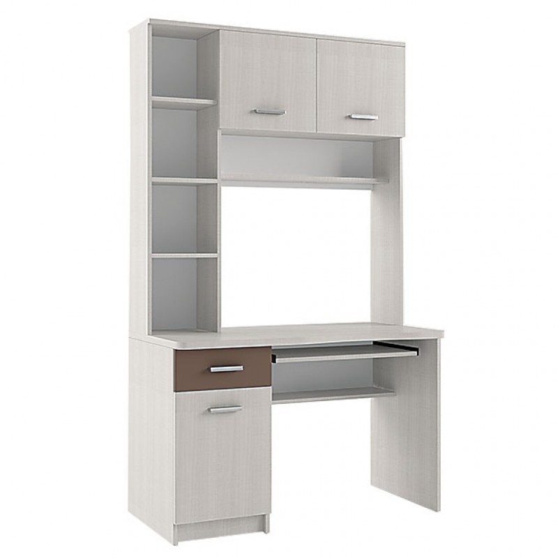 Γραφείο Cross Λευκό Latte-Mόκκα 120x59,2x202εκ