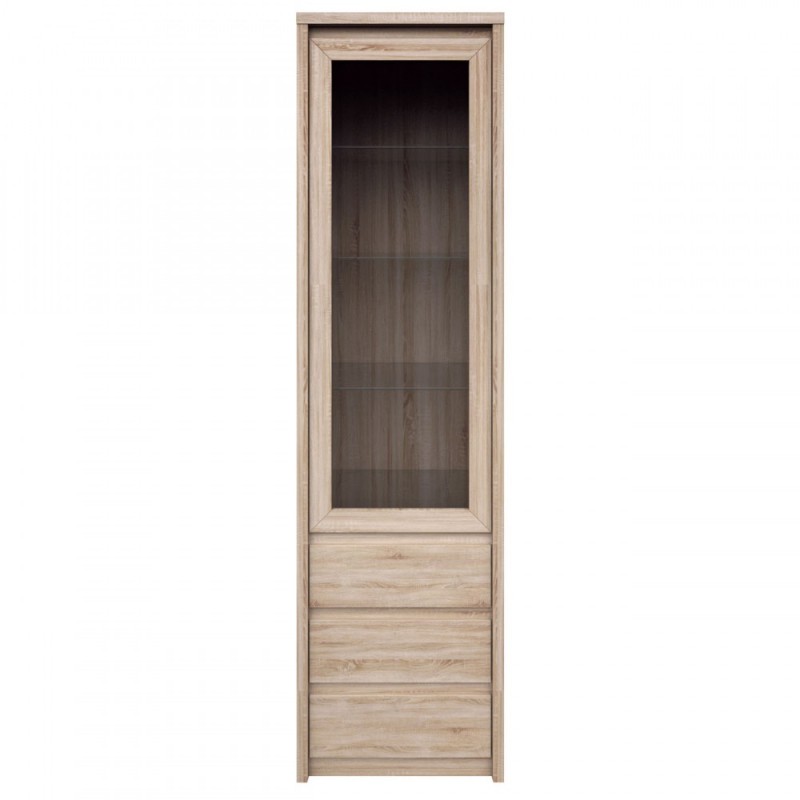 Βιτρίνα Norton Μονόφυλλη 57x40x210εκ Σονόμα Γυάλινη Πόρτα