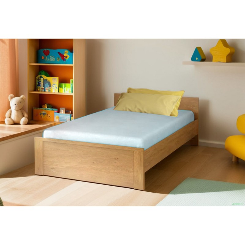 Κρεβάτι Pavi Ημίδιπλο Βελανιδιά χωρίς πάτωμα 120x200cm